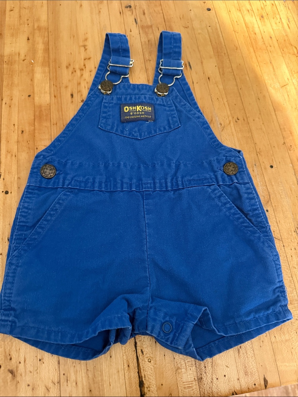 OshKosh B'gosh Royal Blue Kids Shorts Overalls USA 12 months